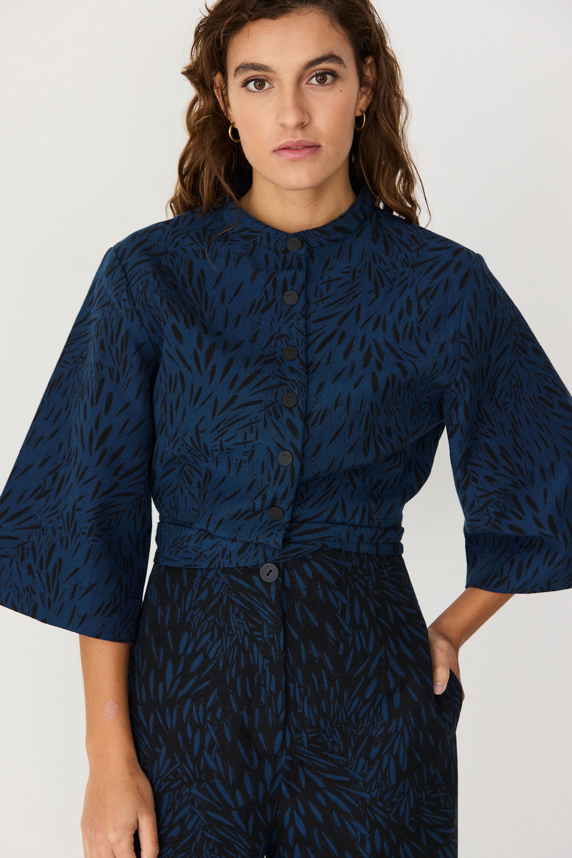 SKFK Kattalin Jumpsuit 2-in-1 Damen Bio Baumwolle Overall blau